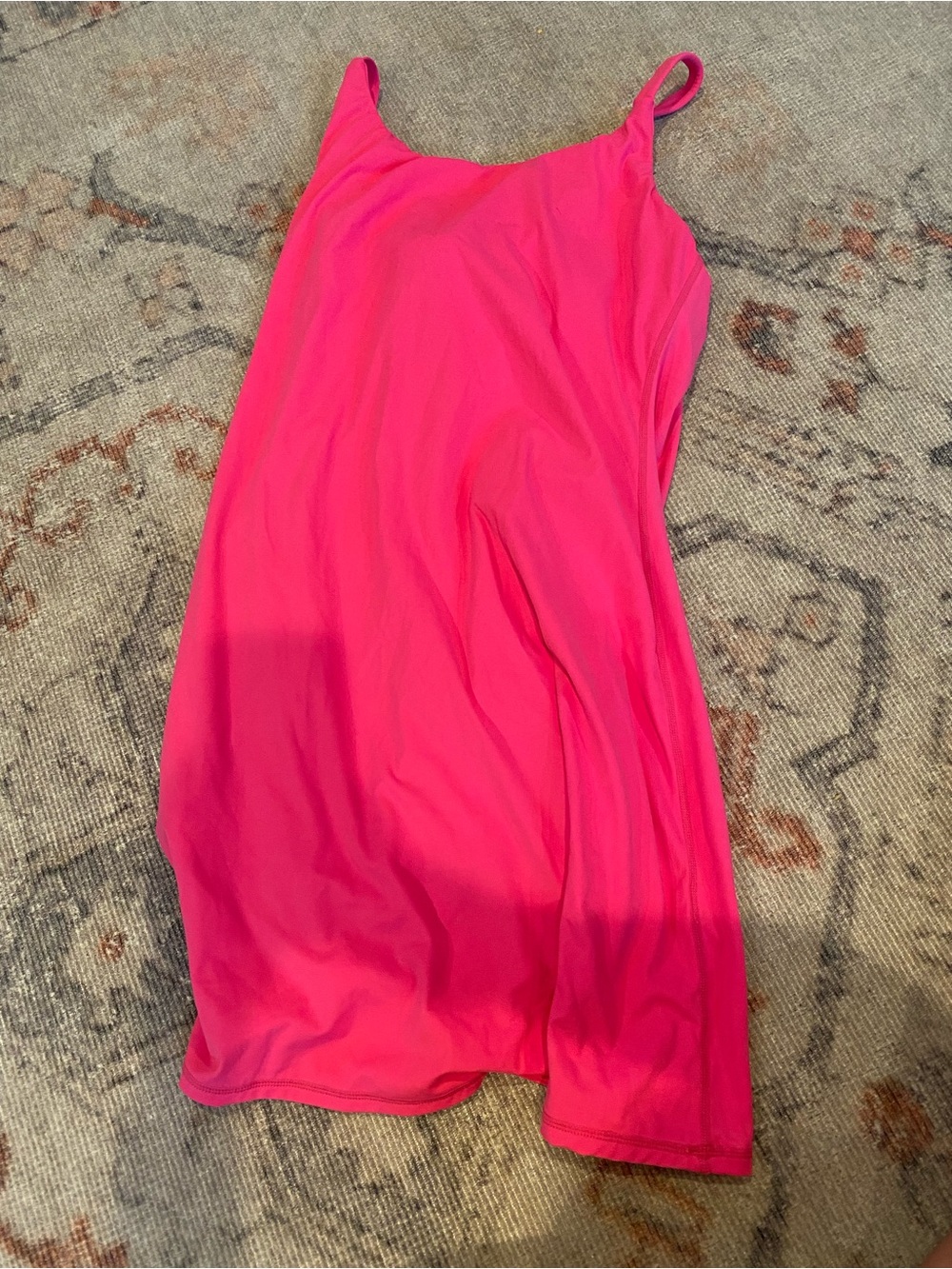 Hot Pink Women's athletic dress with built in shorts
